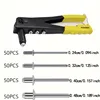 200pcs Heavy Duty Riveter Set Hand Riveter Set Blind Rivet Pliers Gun DIY Rivets Nut Automotive Tools 1