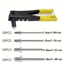 200pcs Heavy Duty Riveter Set Hand Riveter Set Blind Rivet Pliers Gun DIY Rivets Nut Automotive Tools 1
