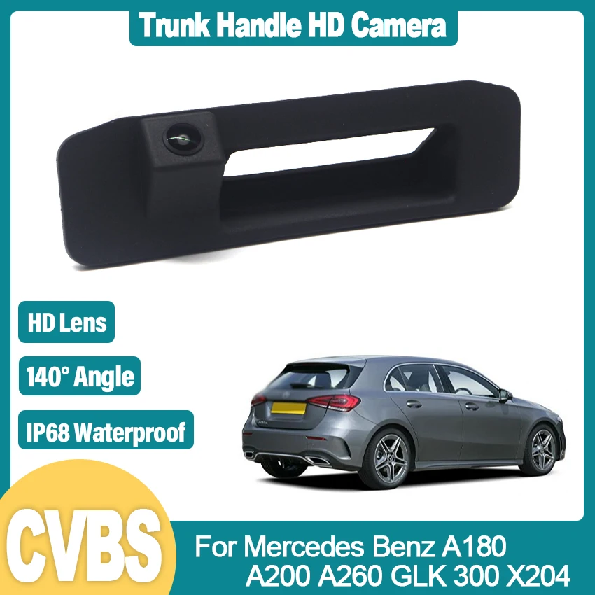 

Trunk Handle Rear View Camera For Mercedes Benz A180 A200 A260 GLK 300 X204 CCD full HD High quality Trajectory Tracks Line