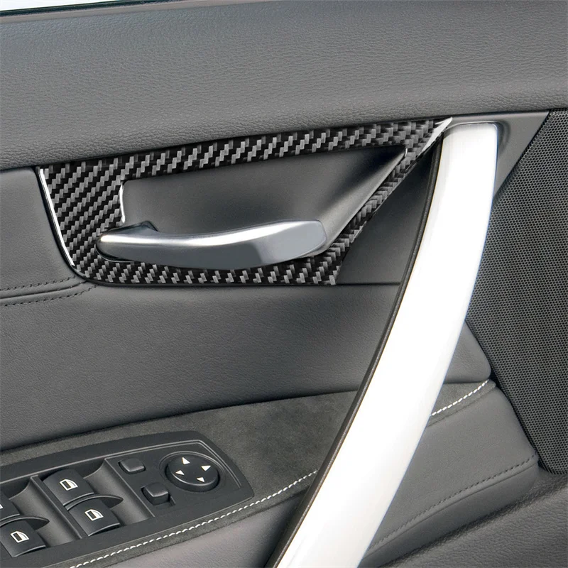 

For BMW X3 E83 2004 2005 2006 2007 2008 2009 2010 Carbon Fiber Car Inner Door Handle Frame Sticker Interior Car Accessories