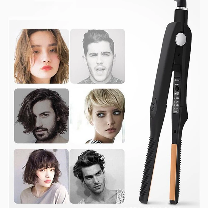 Fast Heating PTC Ceramic Tourmaline Ionic Flat Iron Hair Straightener Straightens Curls Hair Care Styling 3