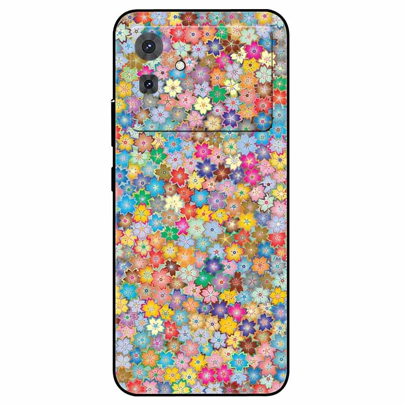 Floral Marble Silicone TPU Soft Phone Case with Cool Print Design