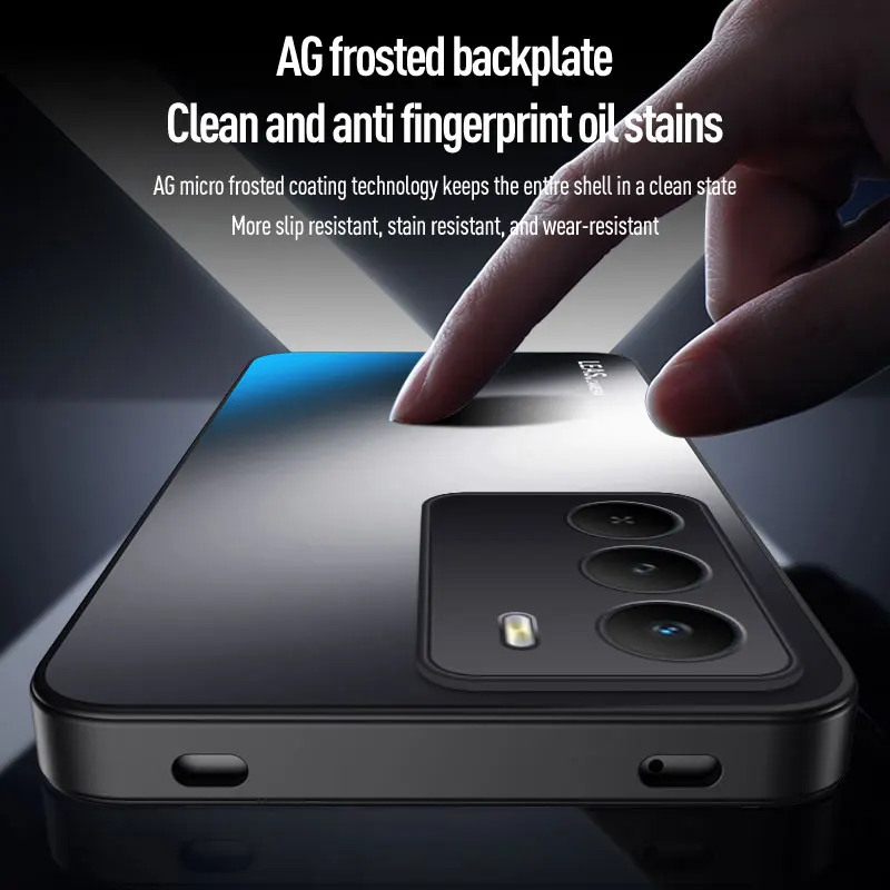 AG Matte Shockproof Frosted Hard Phone Case - Anti-fingerprint Protective Bumper Cover