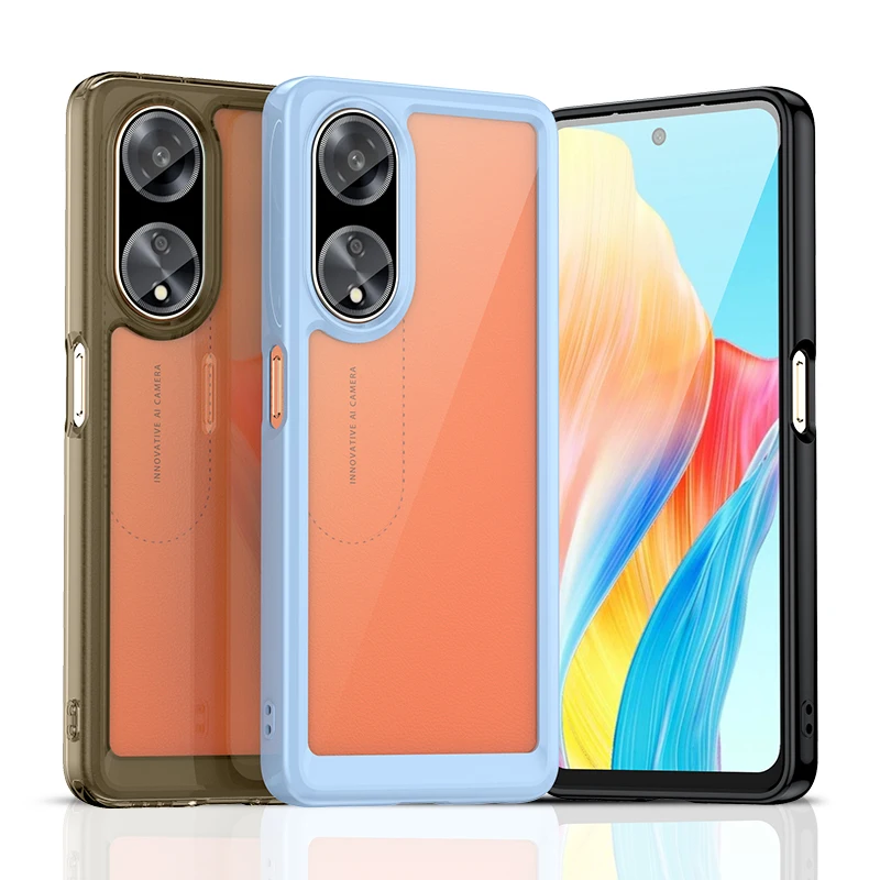 Funda Acrílica Transparente para Oppo A98 - 5G 5-Colores