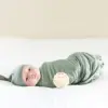 3pcs Set Newborn Baby Muslin Swaddle Blankets Cotton Hat Bedding Baby Receiving Blanket Swaddle Wrap Babies Accessories 2