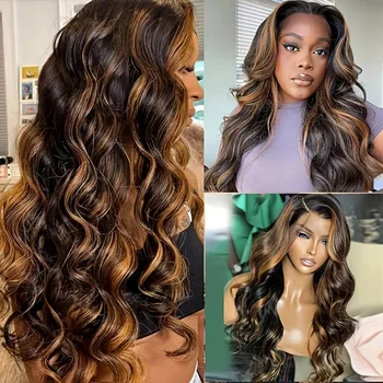 Body Wave P1B/30 Highlight Wig Human Hair For Women 13x6 Lace Front Wig Pre Plucked Pre Cut Lace 5x5 Glueless Wigs Human Hair 2