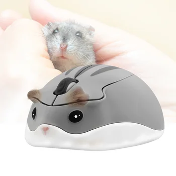 USB 광학 무선 게이밍 만화 마우스, 귀여운 블루투스 마우스, 핑크 3D 햄스터 모양 게이머 노트북 마우스, 소녀 선물용 1600DPI, 신제품