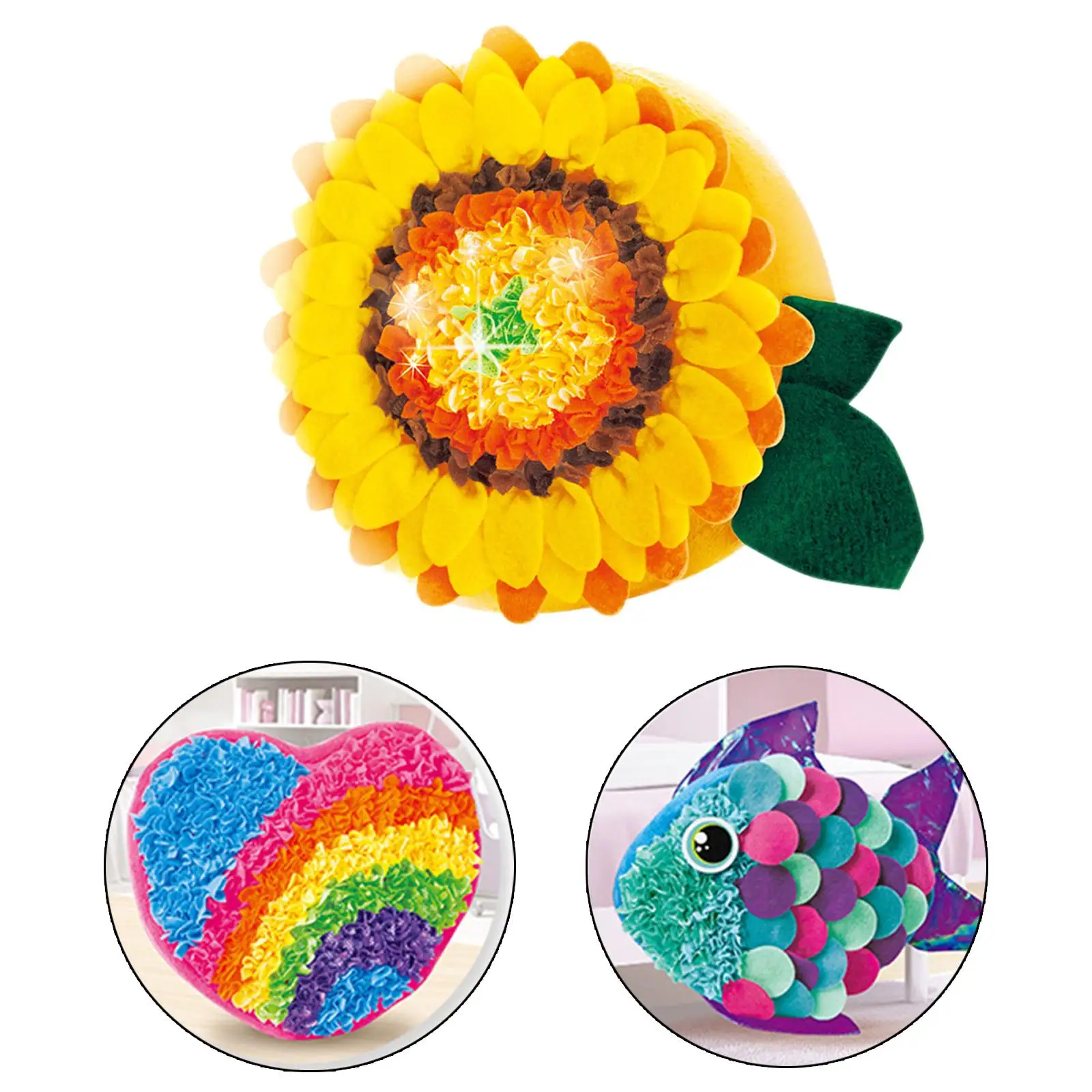 Lovely Plush Craft Pillow DIY Kits Art Crafts for Christmas Educational Toys