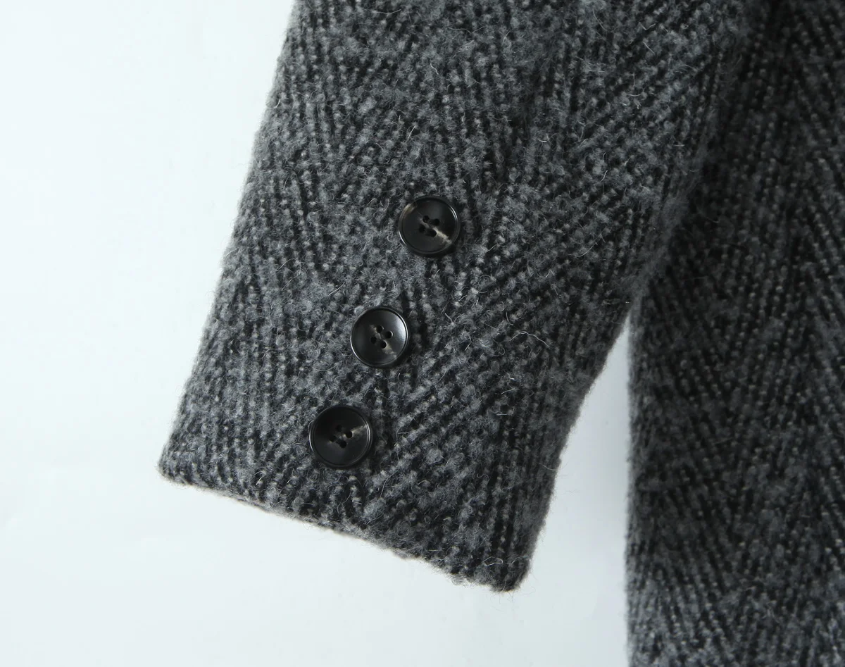 2 Pieces 1 Set CHILL Notched Tweed Weave Oversized Blazer High Waist Package Hips A-line Mini Skirt Suits Matching Gray