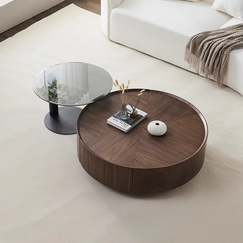 Walnut Round Coffee Table 1