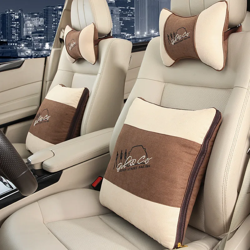 

Car Pillow Comforter Air Conditioning Inside A Pair of Folding Gift Embroidery