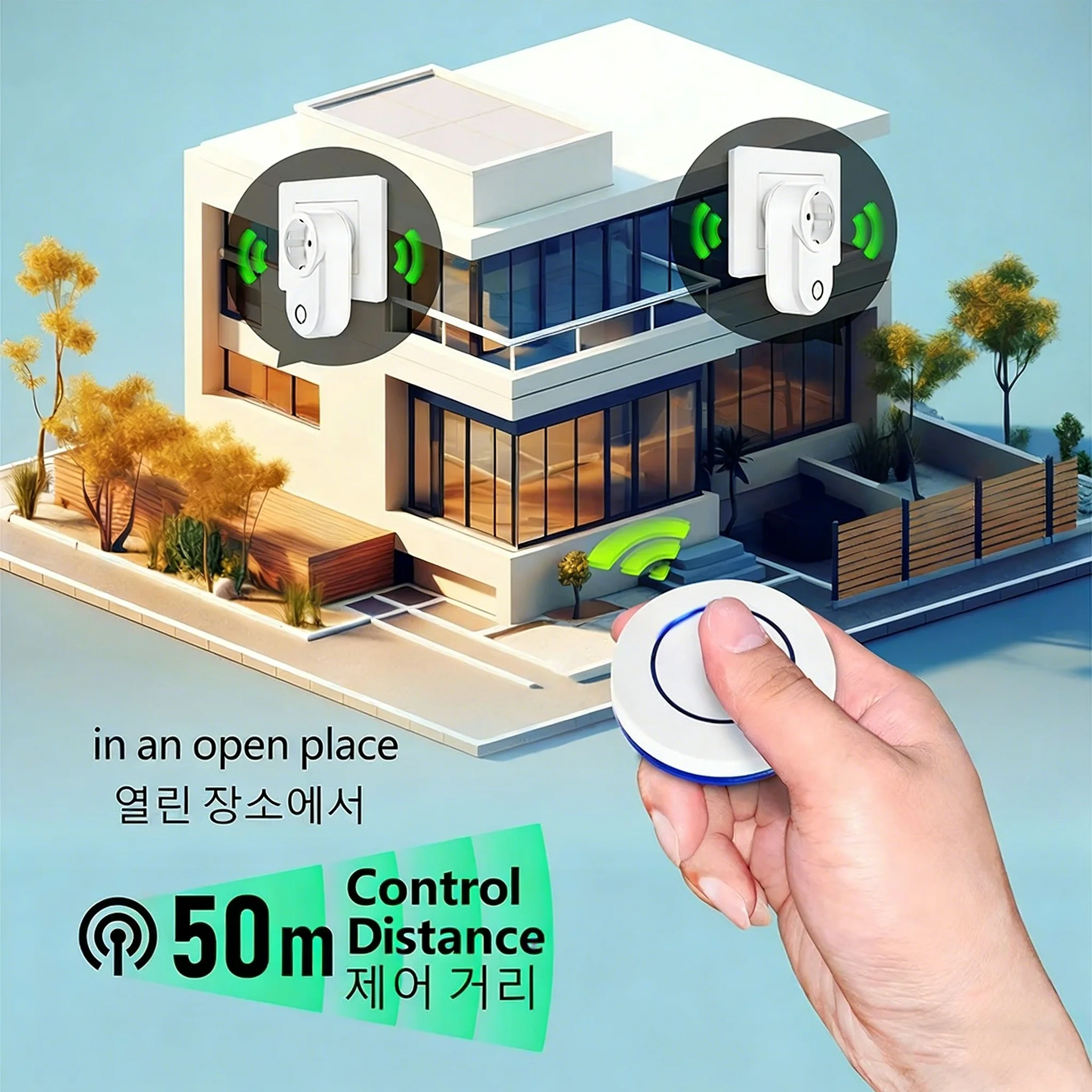 KEBIDU 무선 원격 제어 소켓 220V 110V EU FR 스마트 플러그 15A 전원 콘센트 50m 수신기 가전제품 조명 팬용 ,Wireless Remote Control Socket 220V 110V E