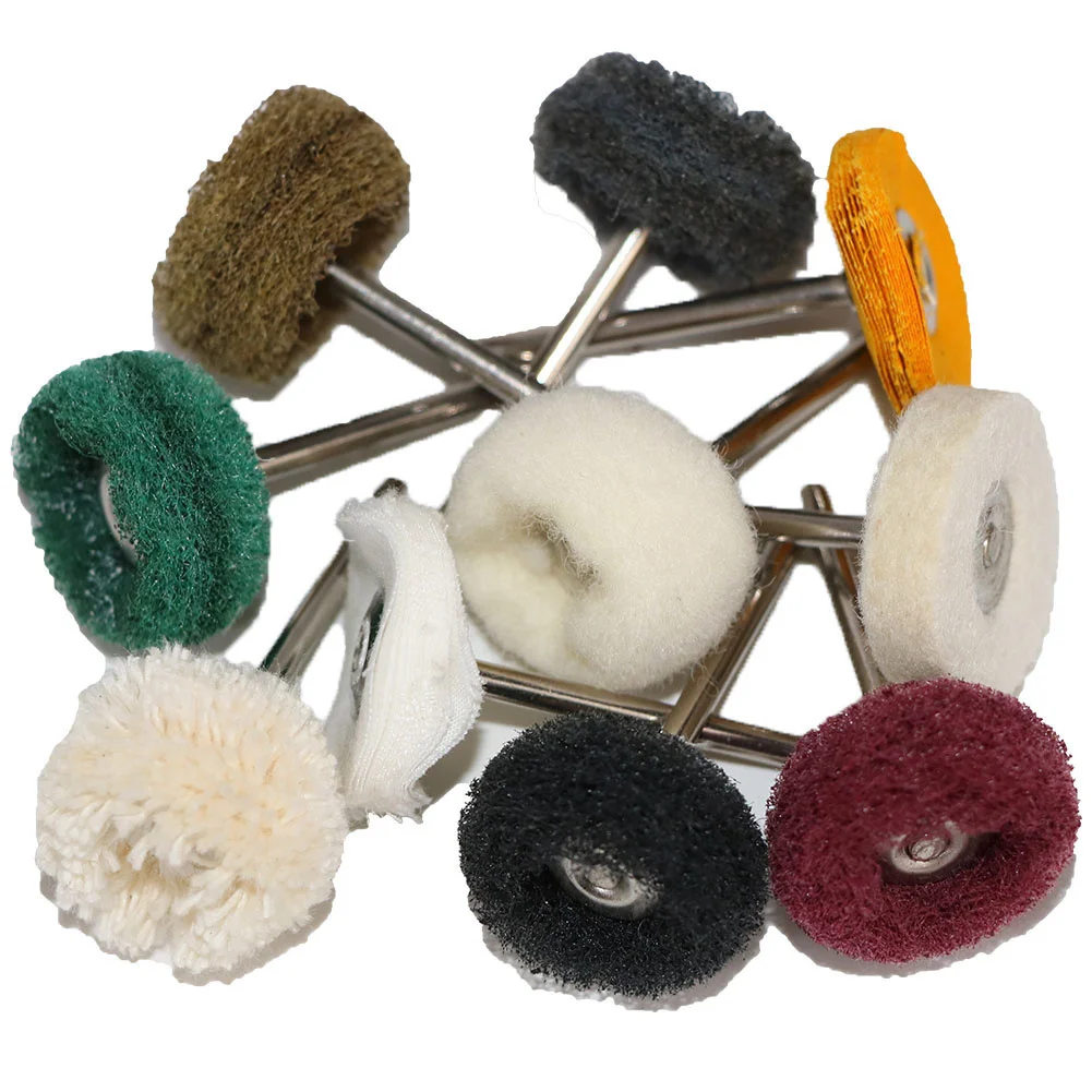 Sanding Rotary Brush 1inch 10pcs Polishing Grinding Wheel Brush For