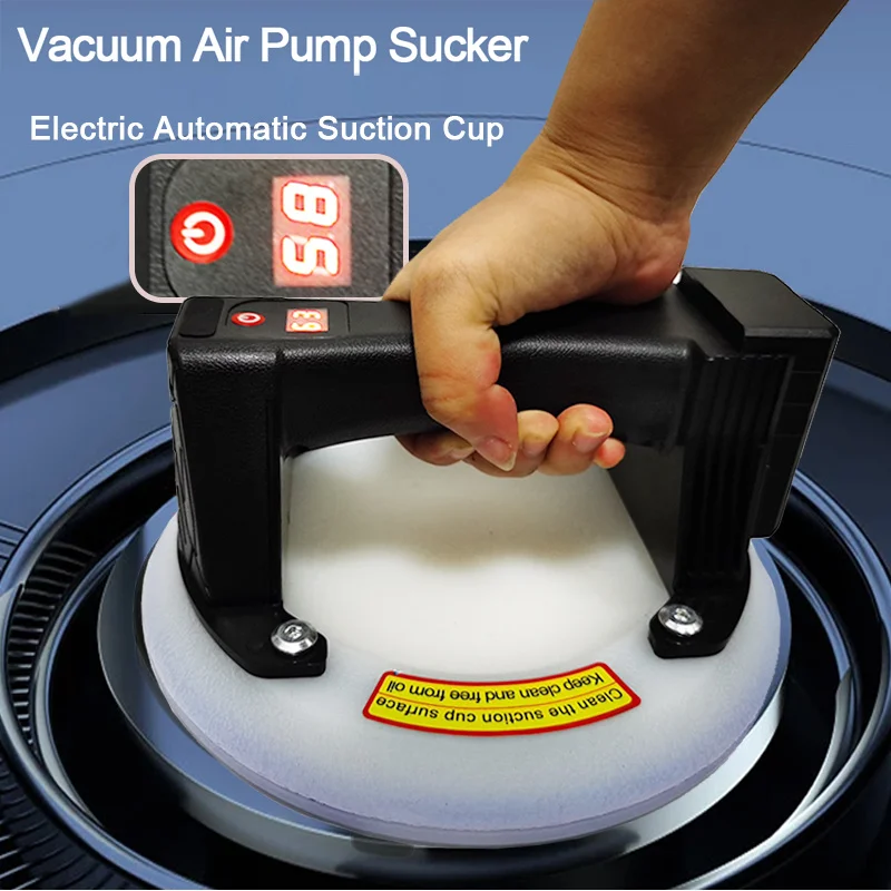 LED Display Electric Vacuum Suction Cup 8 inch 200kg Strong Suction Sucker Tile Lift Heavy Lifting Tool