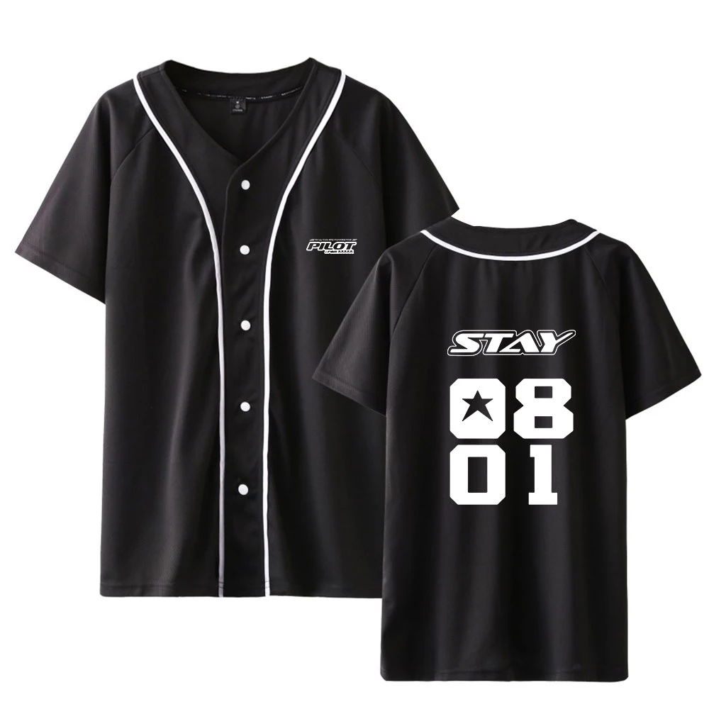 

Stray kids 3RD Pilot Baseball t shirts Straykids 5 Star Tour Baseball Shirt Unisex for STAY0801