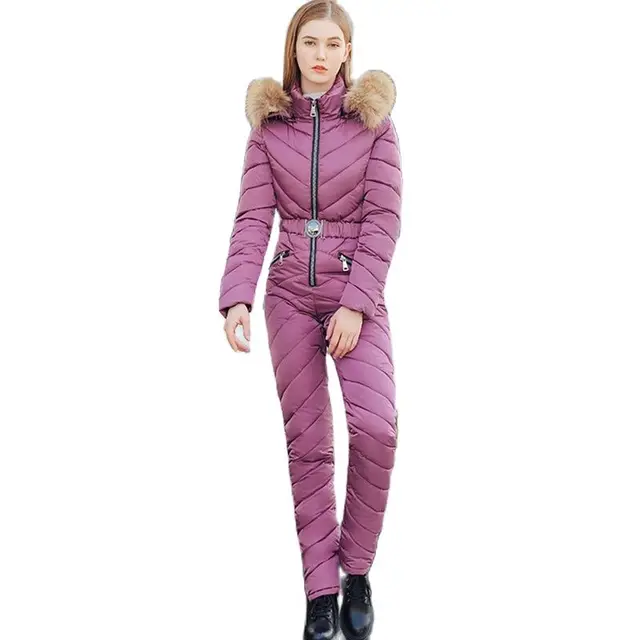 Stay Warm and Stylish with our Women s One Piece Ski Jumpsuit!