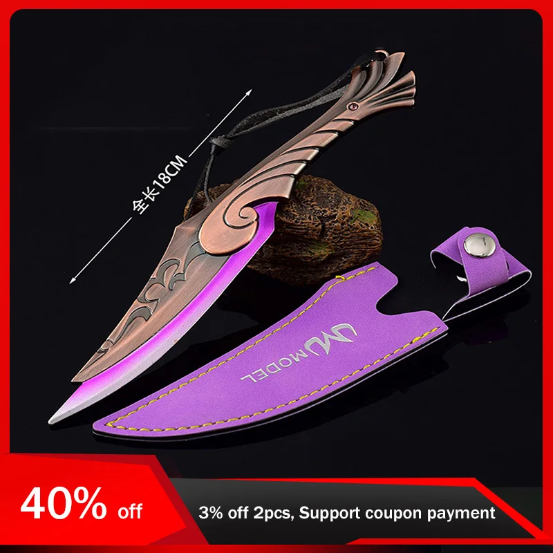 18cm Valorant Ignite Fan Sword Knife Toy Katana Cosplay Weapon Model With Holster Game Peripheral Kids Toy Gifts for Boys