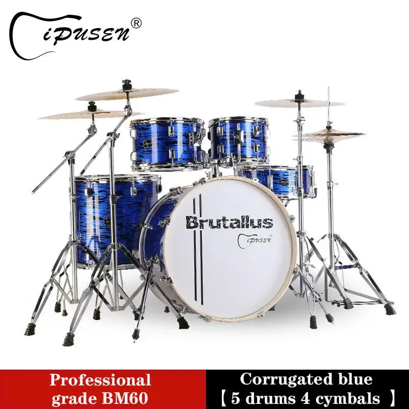 Donner Drum Set 5 Drums 4/3 Cymbals Jazz Drums 6-Ply Maple + 4-Ply Poplar Adult & Child Drum Kit Includes Cymbal Stands