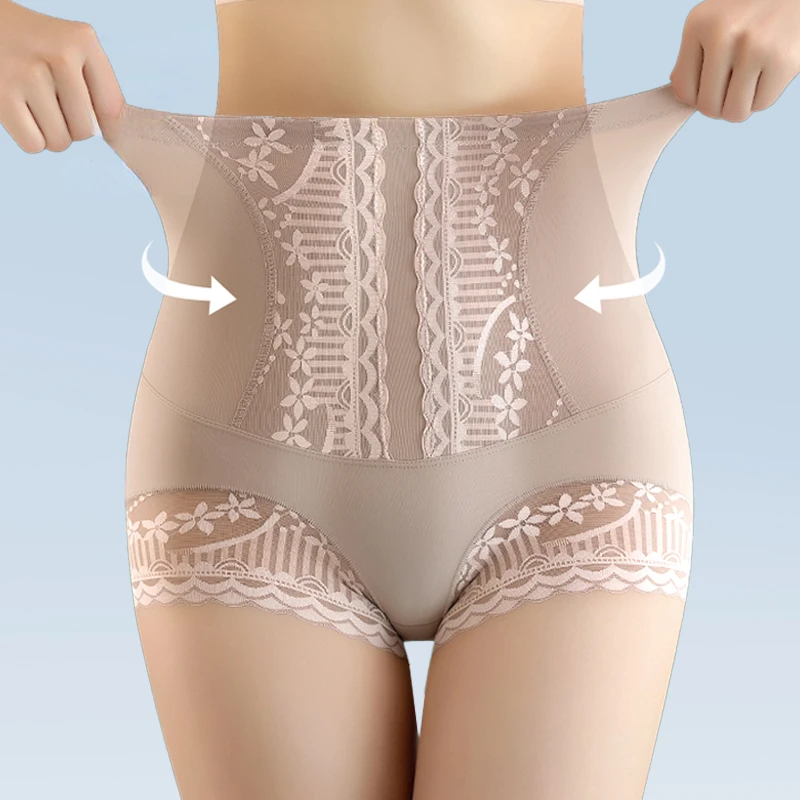

Summer Ice Silk Panties for Women's High Waist Shaping Panties Postpartum Tummy Control Hip Lift Panty Body Shaper Pants