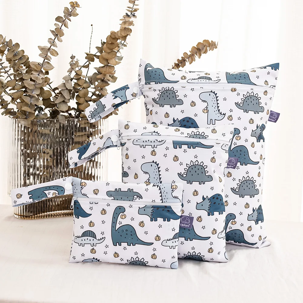 3-Piece Waterproof Travel Cosmetic and Diaper Storage Bag Set