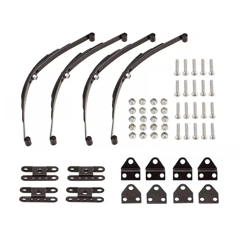 4Pcs 1/10 Rock Crawler Hard Leaf Spring Suspension Barra In Acciaio Inossidabile Per F350 D90 Rc4Wd Tamiya Axial Truck