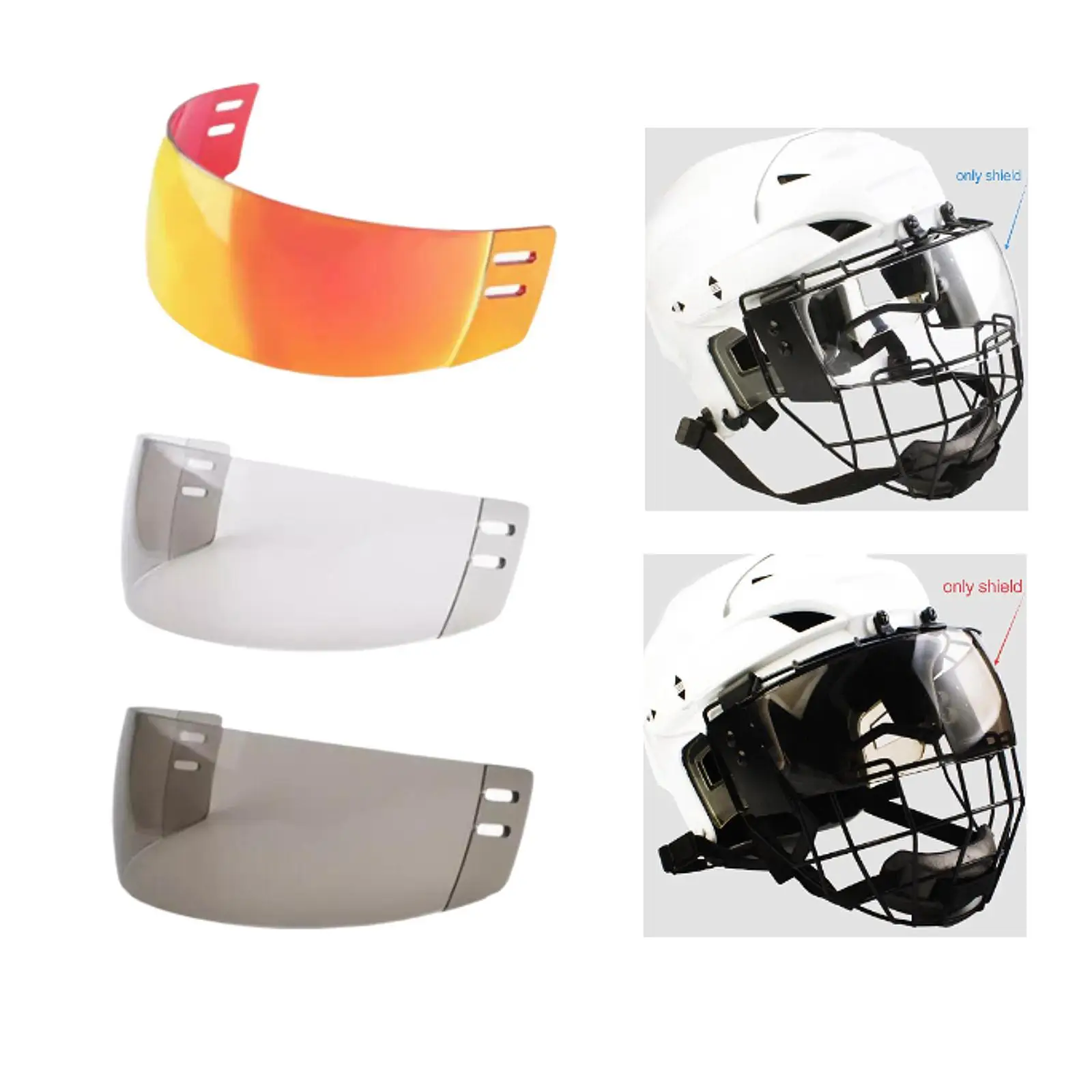 Hockey Helmet Visor Accessories Lightweight Practical Women Men Hockey Visor Hockey Helmet Visor Accessories Lightweight Practical Women Men Hockey Visor