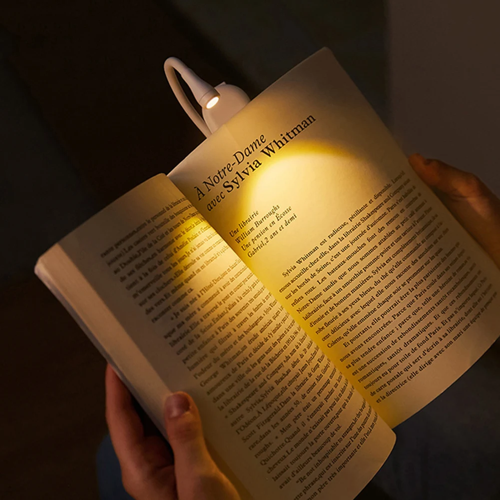 

Mini LED Eye Protection Book Night Light Adjustable Clip-On Students Study Desk Lamp Rechargeable for Travel Bedroom Reading