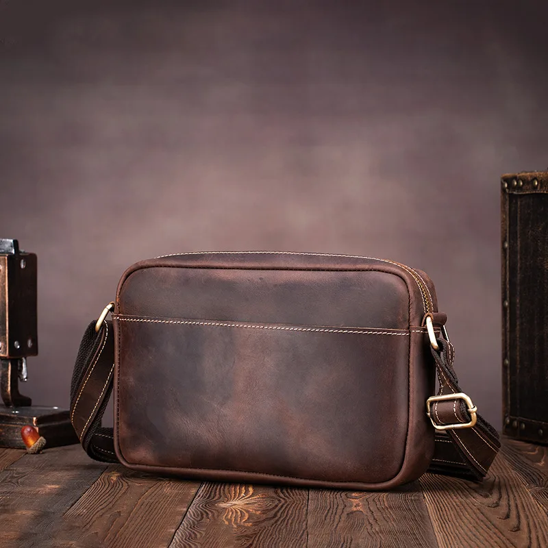 Nouveau Sac à Main de Luxe pour Homme 2026 – Sac Bandoulière Vintage en Cuir de Vache Véritable – Sac Messager en Cuir Naturel Authentique 1