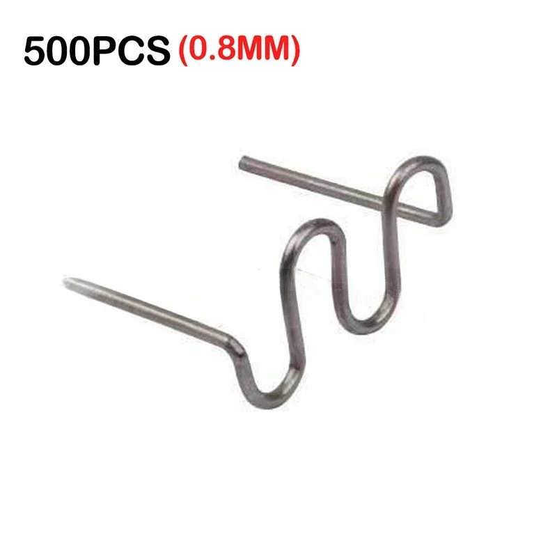 500pcs Plastic Repair Machine Welding Hot Stapler Pre Cut Waves Staple 0.6/0.8mm Big Waves Car Repair Sheet Metal Tools