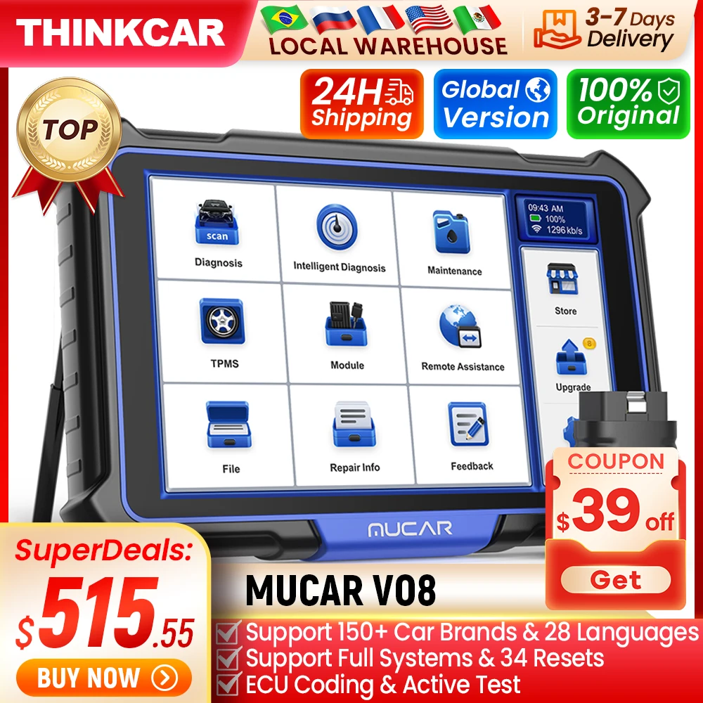 MUCARVO8BestProfessionalCarDiagnosticToolObd2ScannerAutomotiveDiagnosisECUCoding