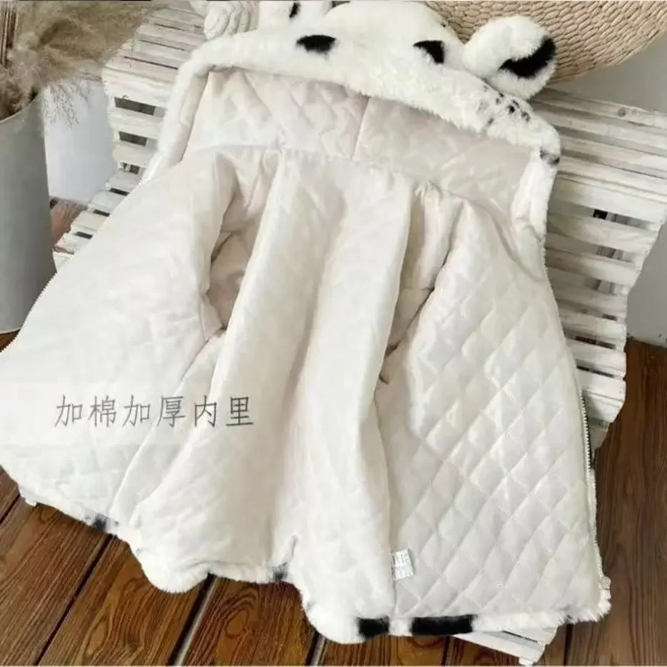 Girls Winter Coat Jackets Solid Pattern Coat Girl Thick Warm Kids Teenage Kids Clothes 1-8 Years