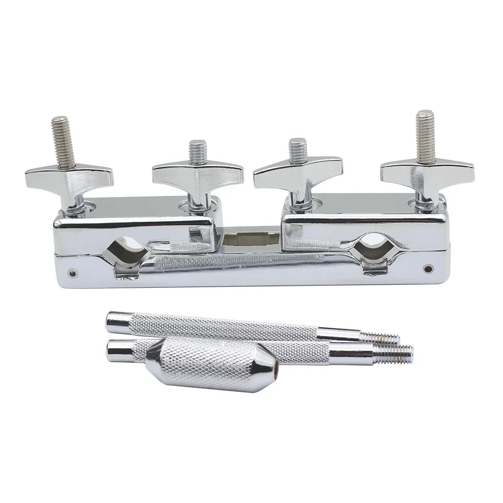 

LADE Connecting Clamp Drum Kit Bracket Clip Multi-Function Clamping Percussion Instrument Accessories Holder Bracket Cowbell