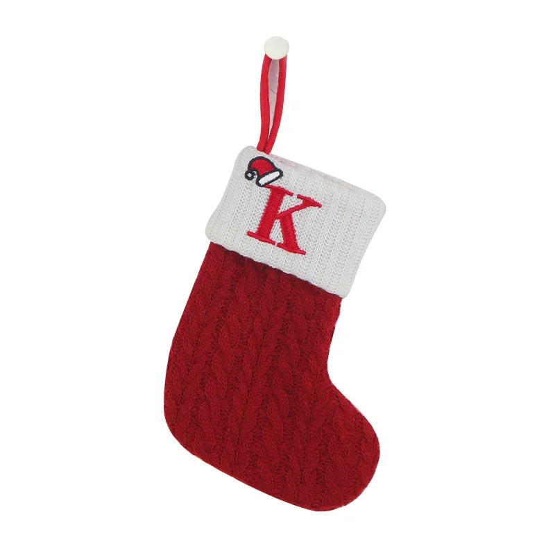 thumbnail image 1 of Calcetines navideños Tejidos con letras Medias Adornos para árboles de Navidad Decoraciones navideñas para el hogar Regalos de Navidad 2025, 1 of 5