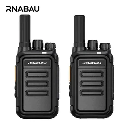 2 - Piece Mini Portable Walkie Talkie Set - USB - C Rechargeable, Long Range UHF Transceivers - USB Plug (Green - 2 PCS)