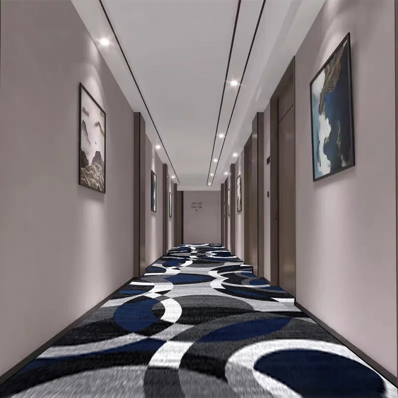 Nordic Geometric Style Long Corridor Carpet Luxury Hallway Area Rugs Non-slip Stair Floor Mat Aisle Carpet Runner Customizable 2