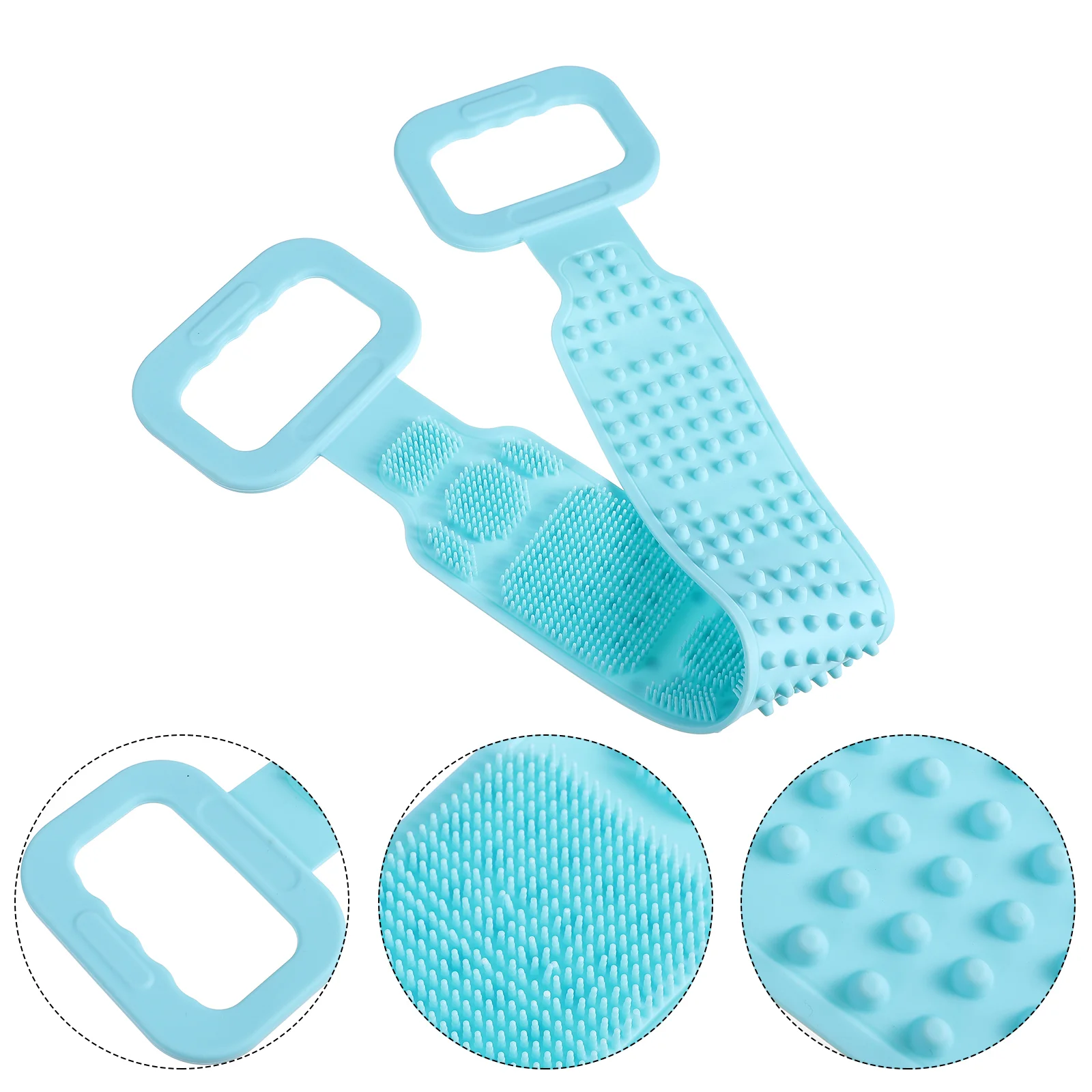 

Long Massage Bath Back Brush Shower Scrubber Towel Bathing Exfoliator Wipe Silica Gel