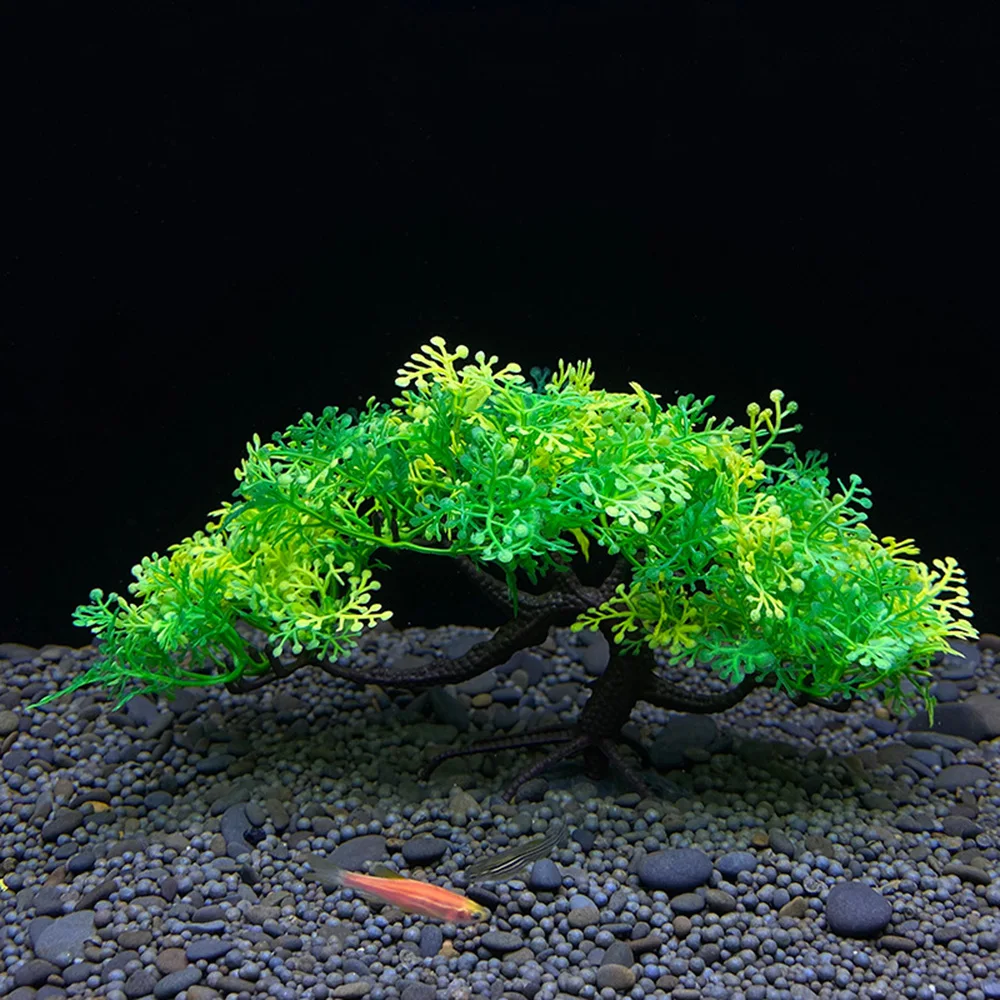 NEW 1PC Fish Tank Simulation Welcome Pine Landscaping False Tree Imitation Water Plant Aquarium Ornament DIY Fish Tank Decor