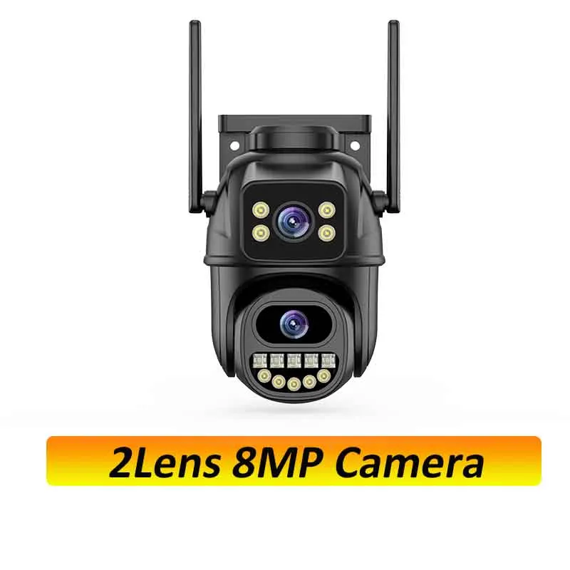 كاميرا مراقبة واي فاي 6K 12 ميجابكسل، 3 عدسات 3 شا...