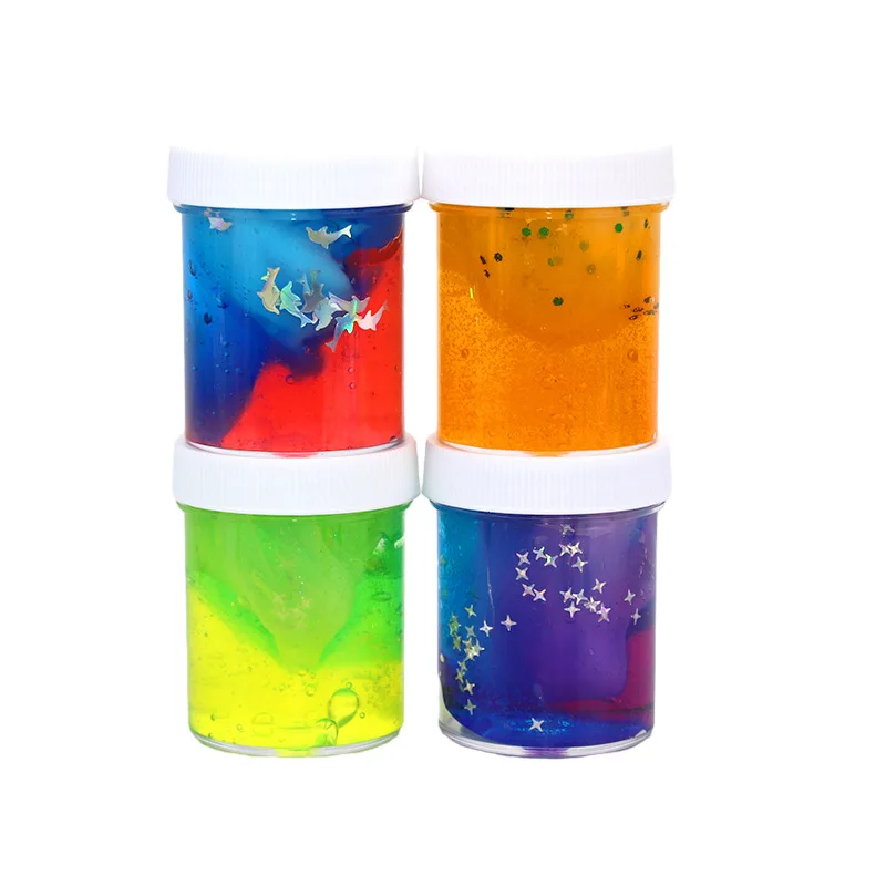 

Slimes Enfants Miel Jouet 120ML Mixed Cloud Crystal Poking Mud Color Matching Children's Color Clay Playdough SlimeToys