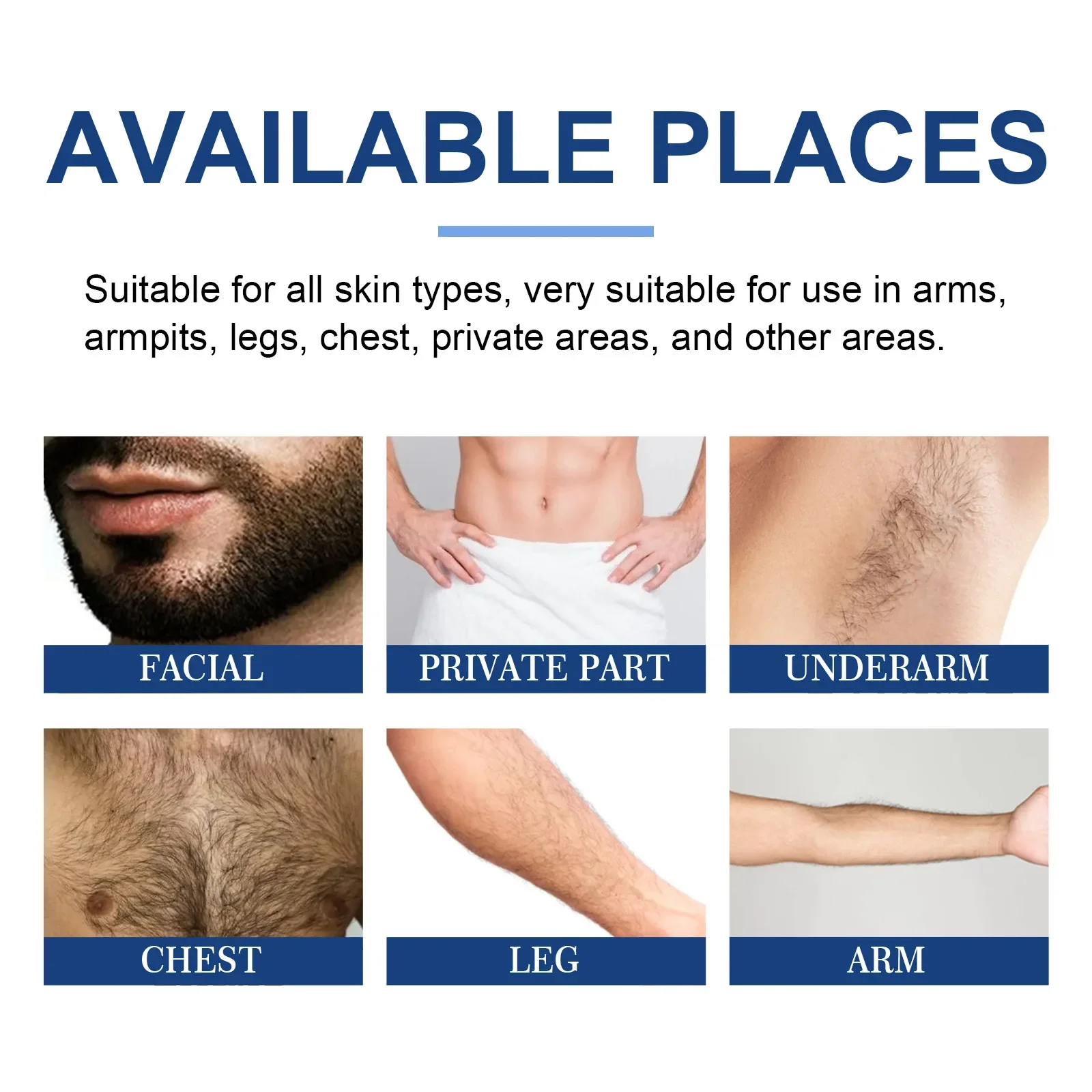 Hair Removal Spray for Men - Gentle and Effective, Perfect for Legs, Underarms, Chest Hair - Convenient Spray-On Formula 6