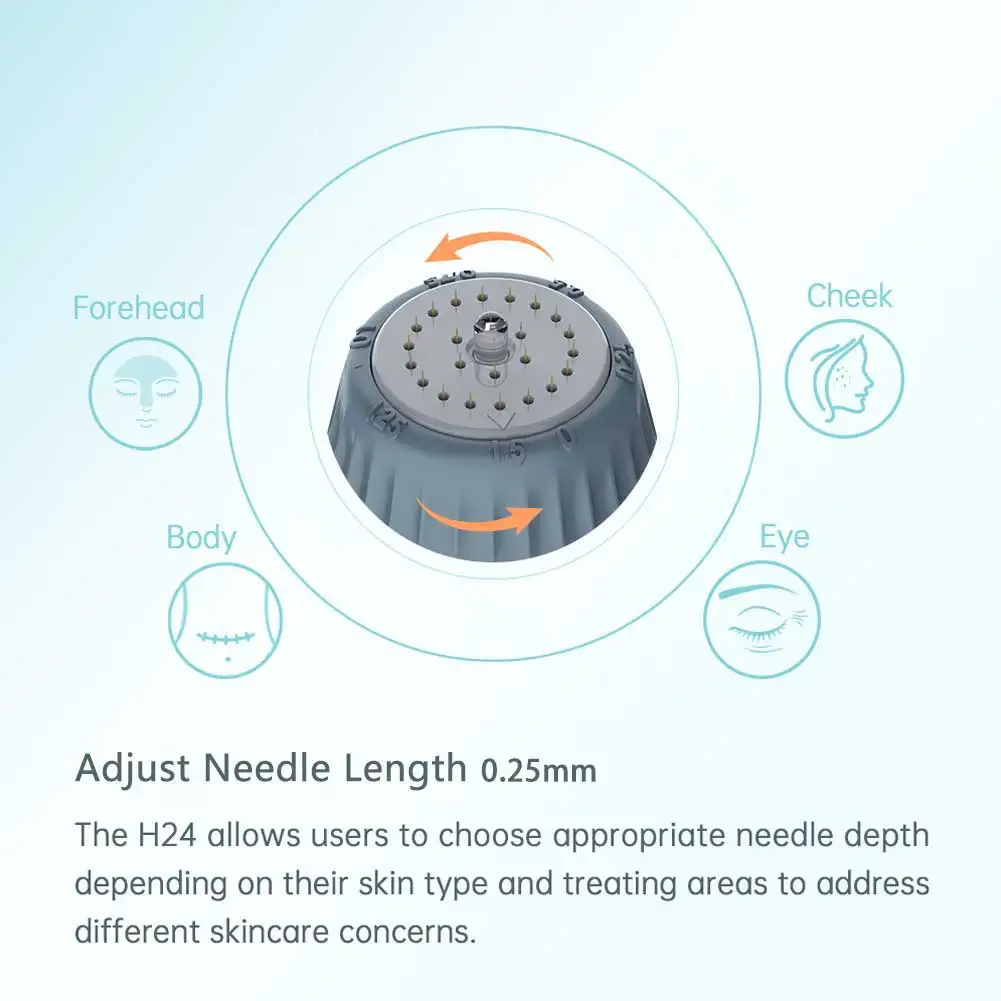 Derma Stamp BIO H24 Derma Stamp Adjust Needle Microneedle Derma Roller Microneedling Dermastamp Hydrating Beauty Skin Care Tool
