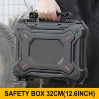 Tool Box Hard Carry Case Bag Waterproof Safety Carrying Case PU Portable Tools Suitcase Military Pistol Storage Bag & Foam Pads 1