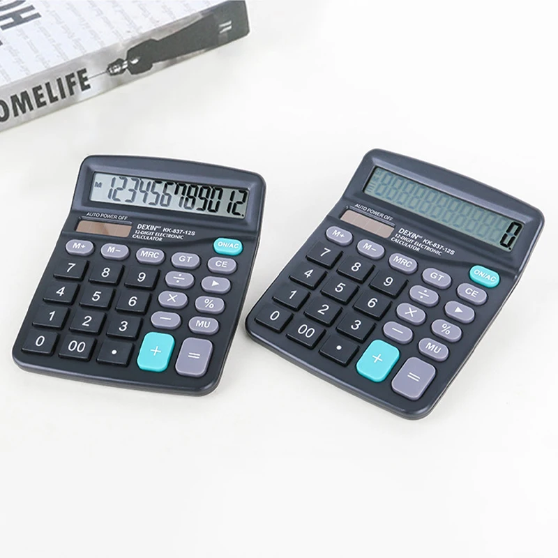 Multi-Function Handheld Scientific Calculator with 2-Line LCD Display for Finance, Office, and School Use