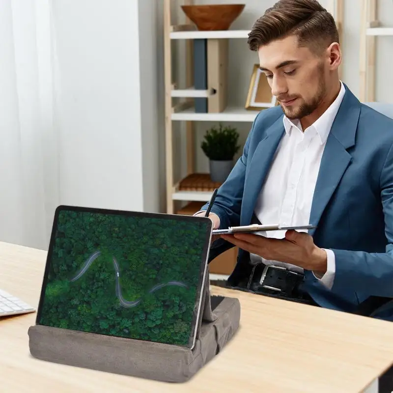 Soft Tablet Stand Pillow Pillow Soft Pad For Lap Foldable Lightweight Lazy Holder Stand With 3 Viewing Angles For Bed Sofa Knee