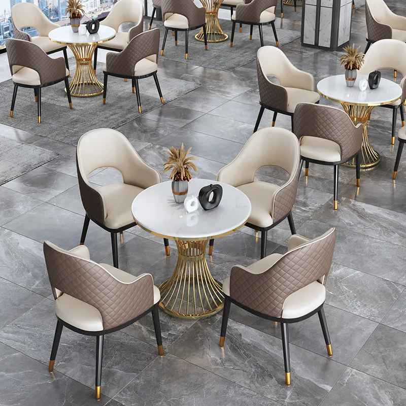 Newest design Hotel Apartment Villa Restaurant cafe negotiate Dining room furniture sets marble tables Leisure chairs Custom GUA good price luxury modern outdoor patio cast aluminum furniture all weather dining sets mosaic bbq garden patio table and chairs