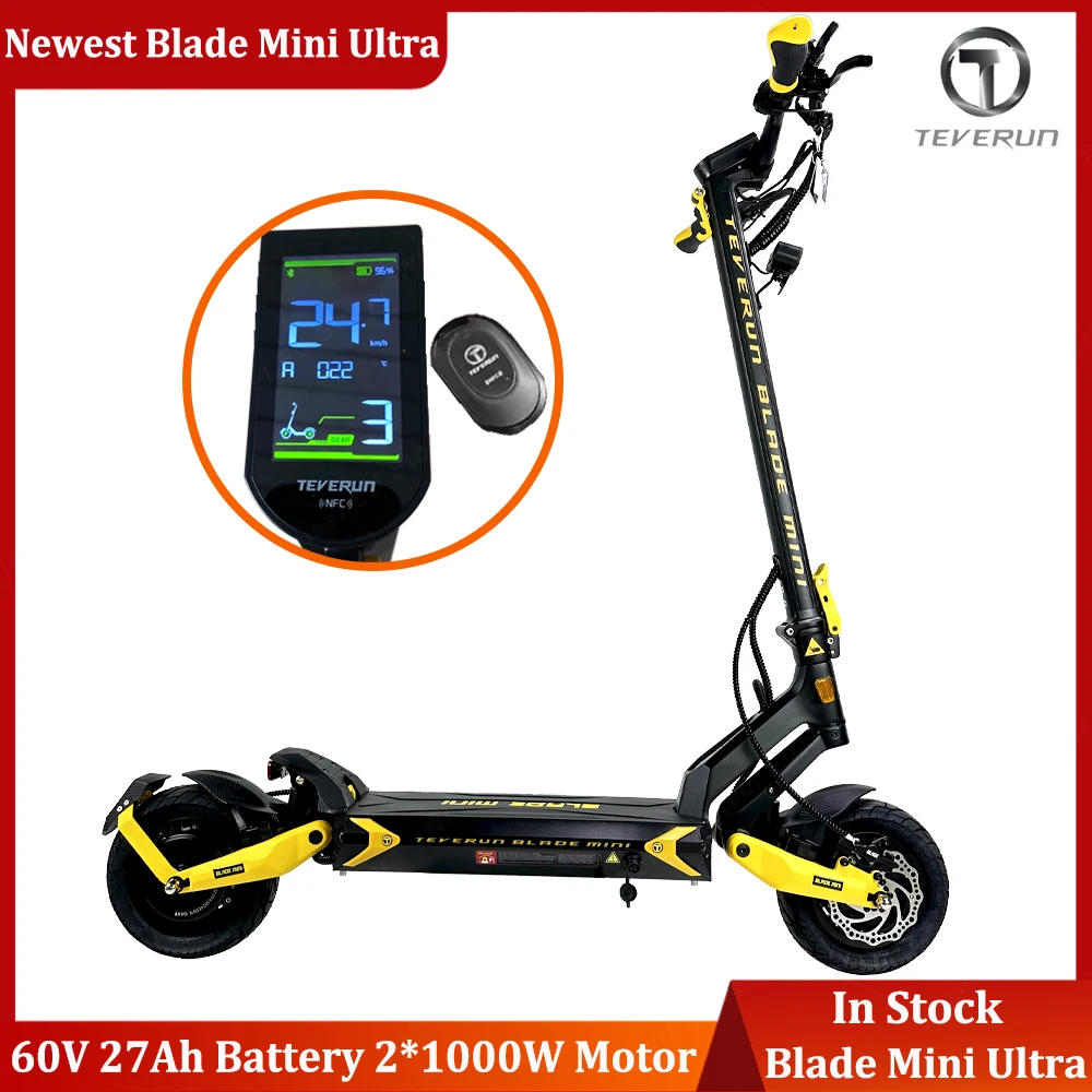 Blade Mini Ultra 60V 27Ah TFT Display Inside NFC Full Hydraulic Brake 2*1000W Dual Motor Blade MINI Ultra Top Speed 60Km/h