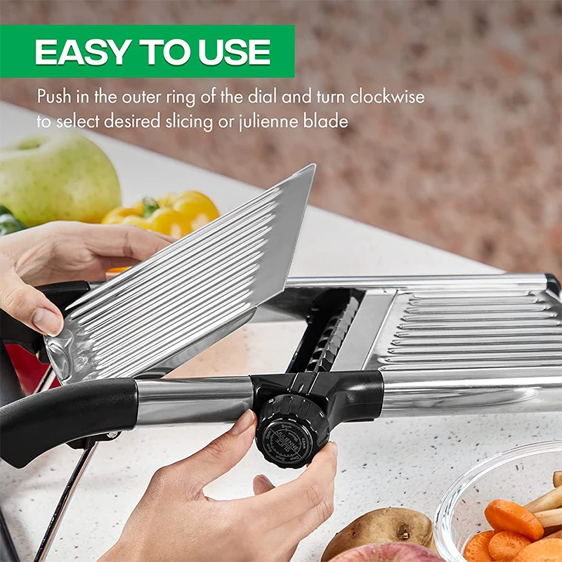 LMETJMA Adjustable Mandoline Slicer 5