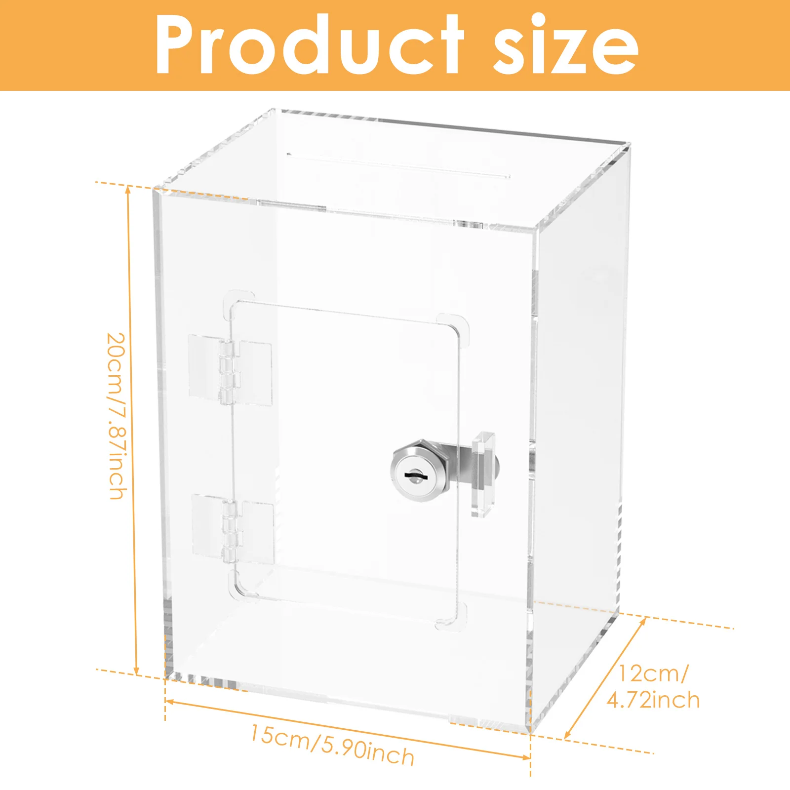 1Pc Acrylic Clear Piggy Bank Large Capacity Money Saving Box Sturdy Money Saving Bank Savings Jar for Adults Children Home Decor