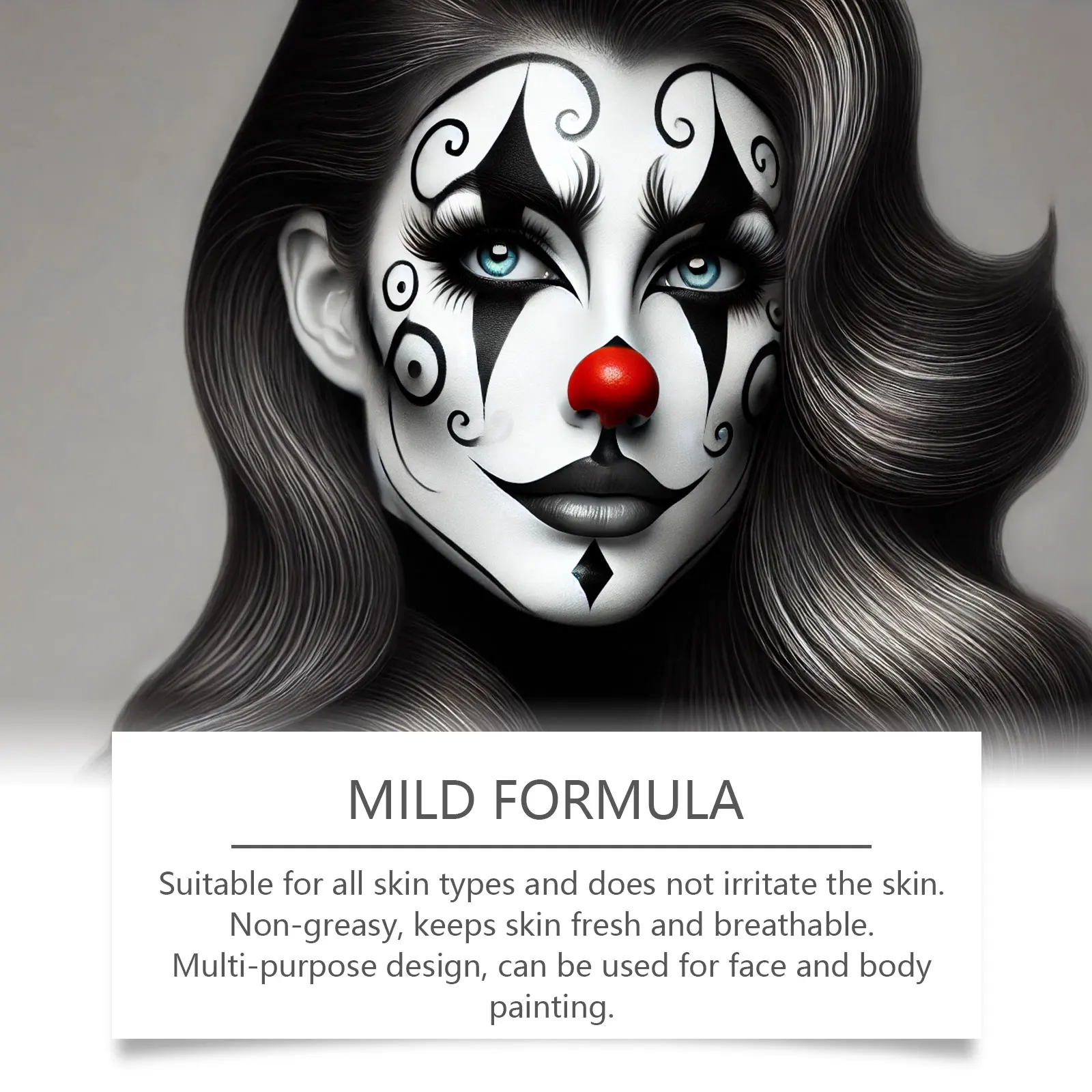 Halloween Body Paint Stick Set: Full-coverage body paint foundation, makeup, clown face paint