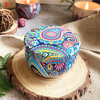 Beautify Tin Mini Small Scented Candles With Dried Flowers Fragrance Handmade Candles 6